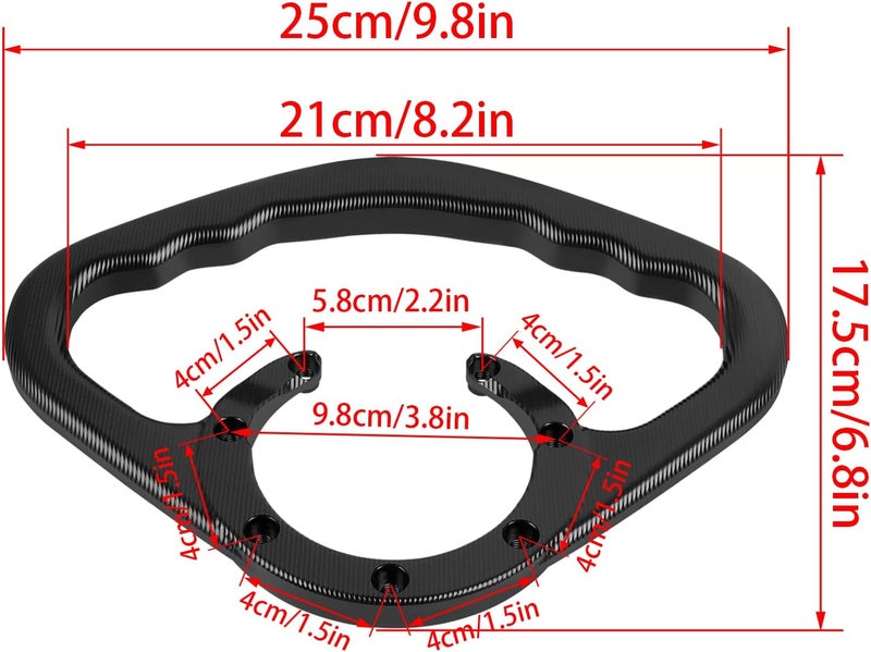 HAONEL Fuel Gas Tank Handle Motorcycle Rear Passenger Grab Bar Aluminum Replacement for Honda CBR600RR CBR1000RR CBR600F CBR900RR CBR1100XX NT650 VTR1000 Accessories Aftermarket Parts - Image 5